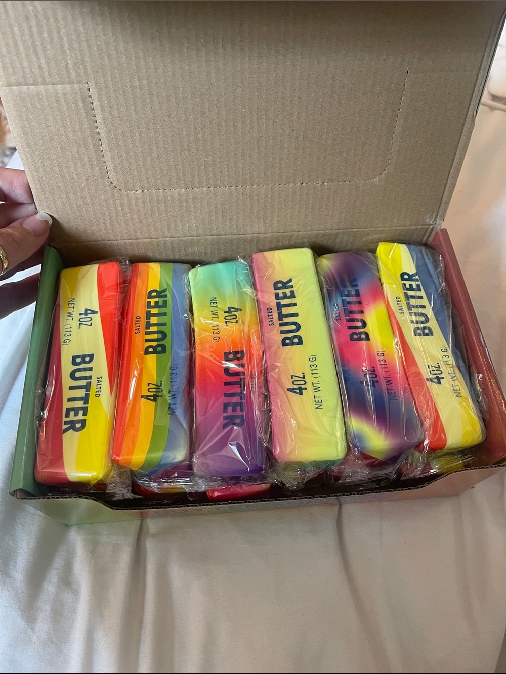 Rainbow Butter Squishy case- Multicolor super soft, slow rising nwt 12 sticks